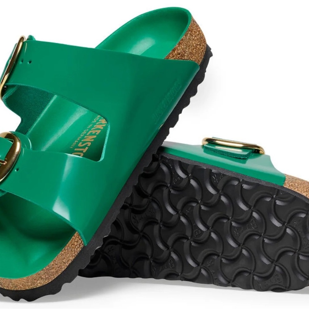 Birkenstock Big Buckle Green Arizona sandals